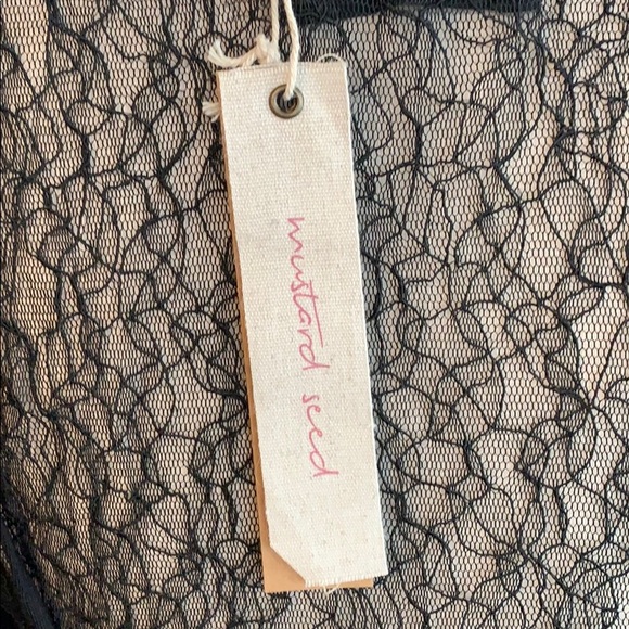 ♥️SALE♥️NWT Mustard Seed Black Lacy Dress - Picture 10 of 11